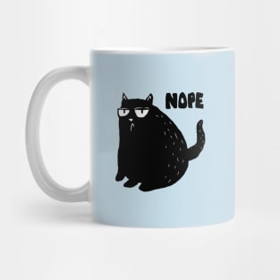 funny cat nope saying Mug